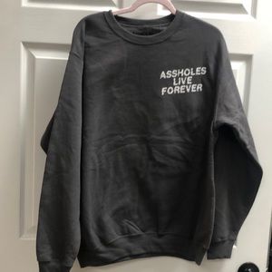 ALF gray graphic sweater unisex NWOT size L